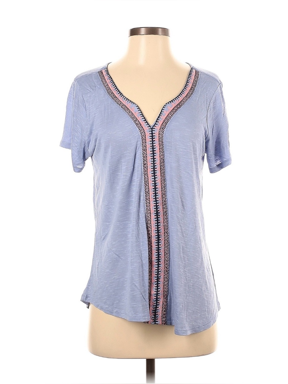 Bobeau Tanner Contrast Trim Knit Top Size S